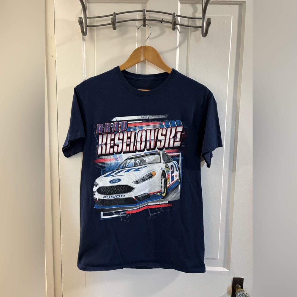 Navy Blue Brad Keselowski Graphic Tee